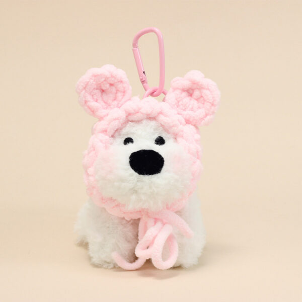 handmade cute west highland white terrier bag charm / scrappy puppy plush doll keychain