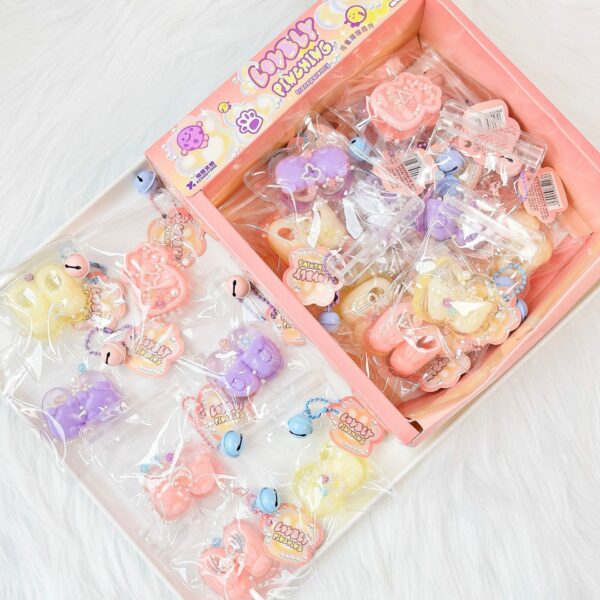 Crystal Booger Double-Color Turtle Squishy Keychain Stress Relief Toy - 图片 14