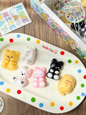 24-Piece Snack Toy Pendant Squishies Set in Color Box – Stress-Relief Essential