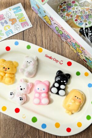 24-Piece Snack Toy Pendant Squishies Set in Color Box – Stress-Relief Essential