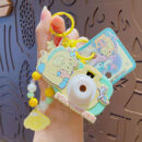 authentic sanrio cartoon beaded bracelet keychain, creative kuromi car & bag key chain doll pendant
