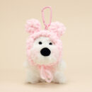 handmade cute west highland white terrier bag charm / scrappy puppy plush doll keychain