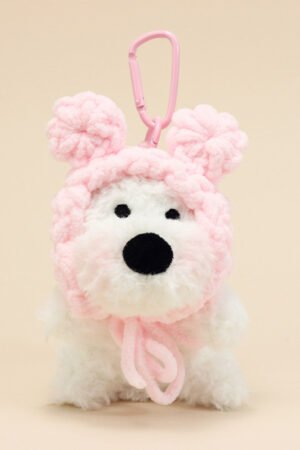 handmade cute west highland white terrier bag charm / scrappy puppy plush doll keychain