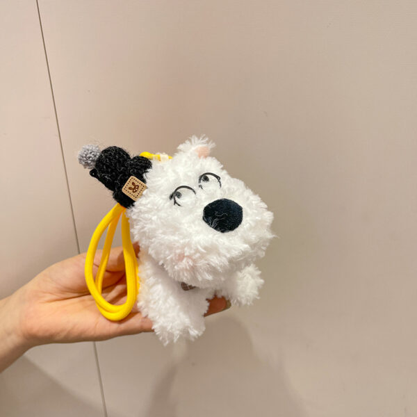 scraggly dog plush cartoon bag charm & keychain