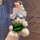 cartoon plush trendy cool bear keychain, schoolbag small pendant, cute couple bag doll keychain