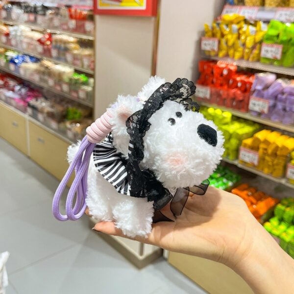 scraggly dog plush cartoon bag charm & keychain