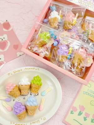 24-Piece Snack Toy Pendant Squishies Set in Color Box – Stress-Relief Essential