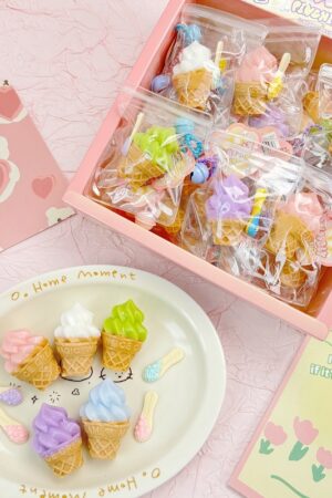 24-Piece Snack Toy Pendant Squishies Set in Color Box – Stress-Relief Essential