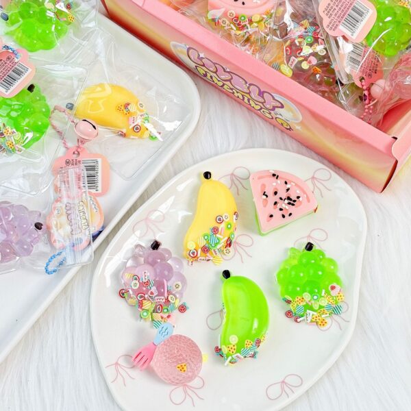 Crystal Booger Double-Color Turtle Squishy Keychain Stress Relief Toy - 图片 16