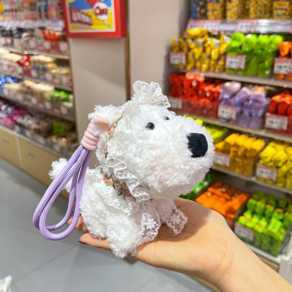 scraggly dog plush cartoon bag charm & keychain