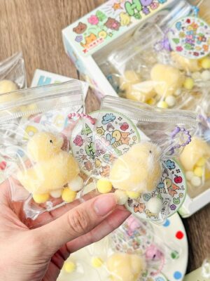 24-Piece Snack Toy Pendant Squishies Set in Color Box – Stress-Relief Essential