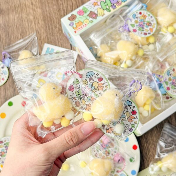 24 piece snack toy pendant squishies set in color box – stress relief essential