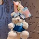 cartoon plush trendy cool bear keychain, schoolbag small pendant, cute couple bag doll keychain