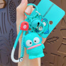authentic sanrio cartoon beaded bracelet keychain, creative kuromi car & bag key chain doll pendant