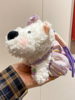 Scraggly Dog Plush Cartoon Bag Charm & Keychain
