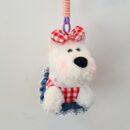 scraggly dog plush cartoon bag charm & keychain