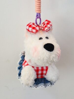 Scraggly Dog Plush Cartoon Bag Charm & Keychain