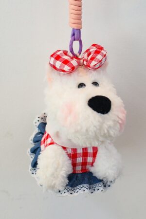 Scraggly Dog Plush Cartoon Bag Charm & Keychain