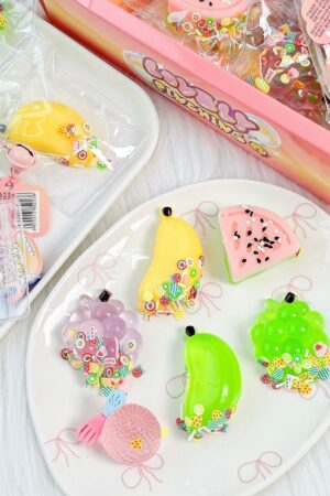 24-Piece Snack Toy Pendant Squishies Set in Color Box – Stress-Relief Essential