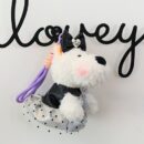 scraggly dog plush cartoon bag charm & keychain