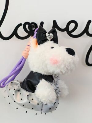 Scraggly Dog Plush Cartoon Bag Charm & Keychain