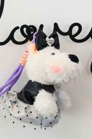 Scraggly Dog Plush Cartoon Bag Charm & Keychain