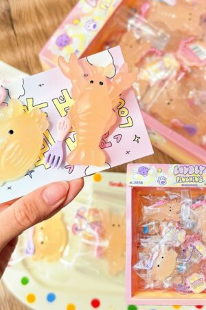 24-Piece Snack Toy Pendant Squishies Set in Color Box – Stress-Relief Essential