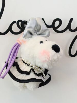 Scraggly Dog Plush Cartoon Bag Charm & Keychain
