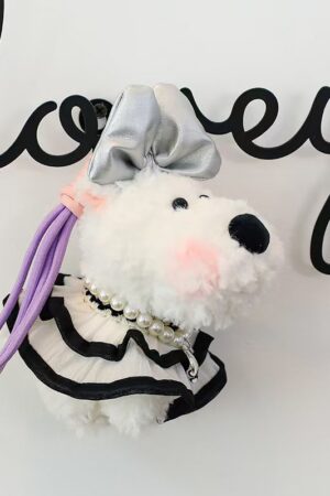 Scraggly Dog Plush Cartoon Bag Charm & Keychain