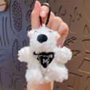 cartoon plush trendy cool bear keychain, schoolbag small pendant, cute couple bag doll keychain