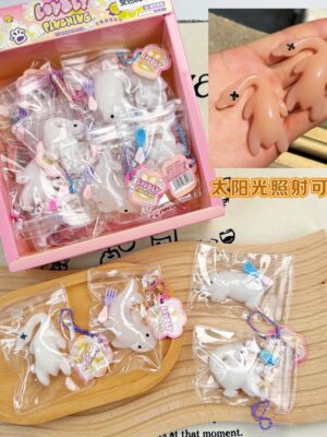 24-Piece Snack Toy Pendant Squishies Set in Color Box – Stress-Relief Essential