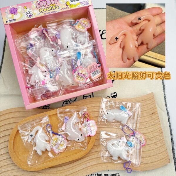24 piece snack toy pendant squishies set in color box – stress relief essential