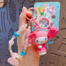 authentic sanrio cartoon beaded bracelet keychain, creative kuromi car & bag key chain doll pendant