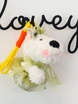 Scraggly Dog Plush Cartoon Bag Charm & Keychain