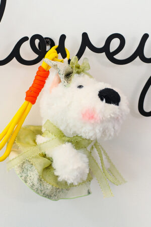 Scraggly Dog Plush Cartoon Bag Charm & Keychain