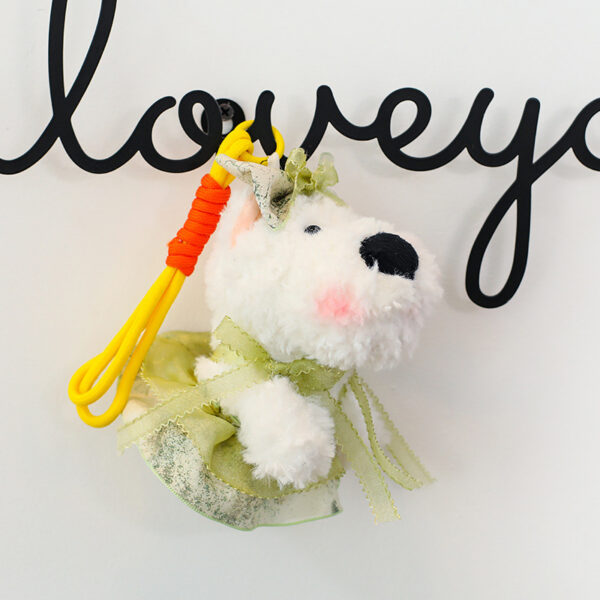 scraggly dog plush cartoon bag charm & keychain
