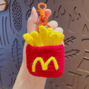 fleece knitted good things happen keychain small decoration cartoon crocheted persimmon bag keychain