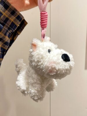 Scraggly Dog Plush Cartoon Bag Charm & Keychain