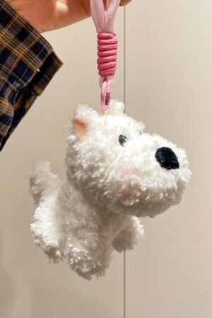 Scraggly Dog Plush Cartoon Bag Charm & Keychain