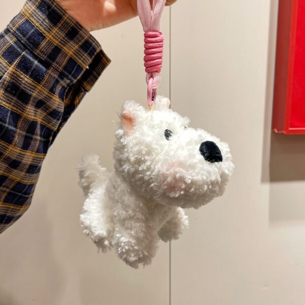 scraggly dog plush cartoon bag charm & keychain