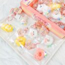 24 piece snack toy pendant squishies set in color box – stress relief essential
