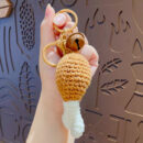 fleece knitted good things happen keychain small decoration cartoon crocheted persimmon bag keychain