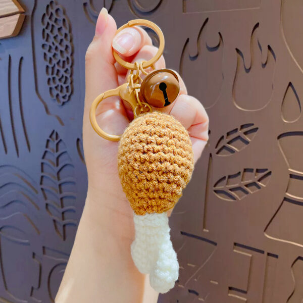 fleece knitted good things happen keychain small decoration cartoon crocheted persimmon bag keychain