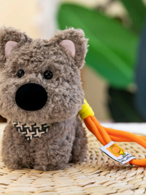 Scraggly Dog Plush Cartoon Bag Charm & Keychain