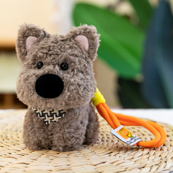 scraggly dog plush cartoon bag charm & keychain