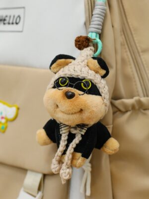 Scraggly Dog Plush Cartoon Bag Charm & Keychain