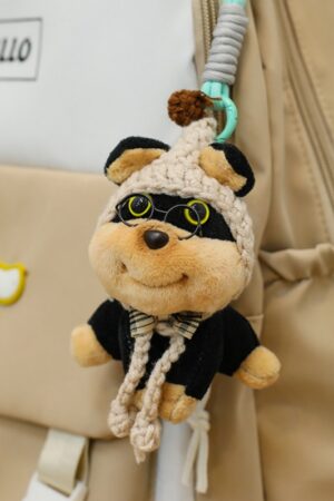 Scraggly Dog Plush Cartoon Bag Charm & Keychain