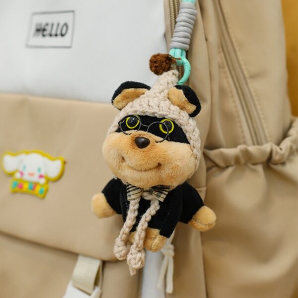 scraggly dog plush cartoon bag charm & keychain