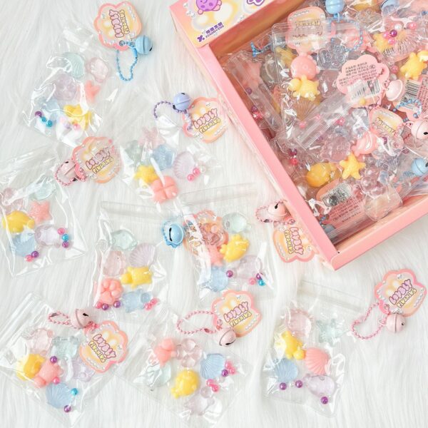 24 piece snack toy pendant squishies set in color box – stress relief essential