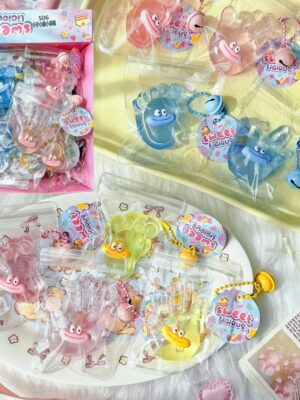 Crystal Booger Double-Color Turtle Squishy Keychain Stress Relief Toy